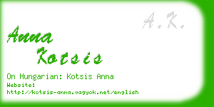 anna kotsis business card